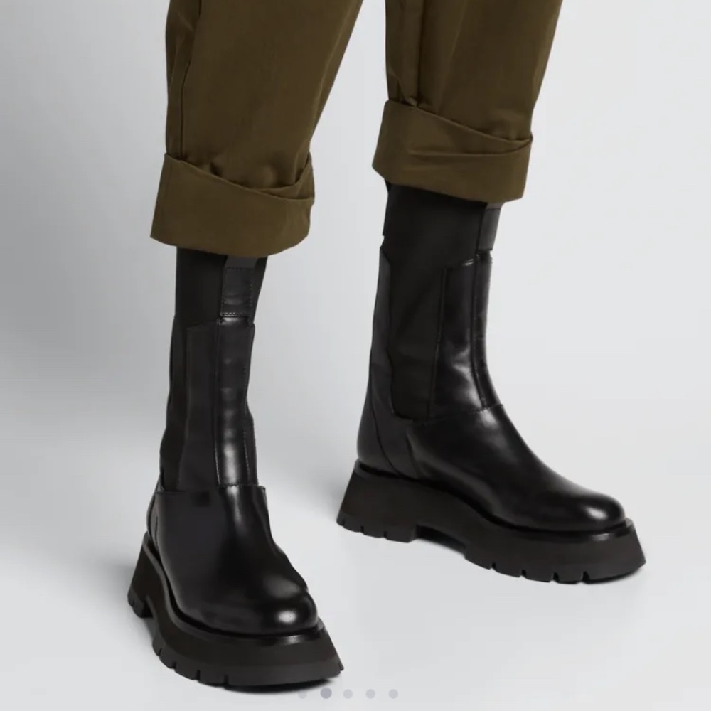 3.1 PHILLIP LIM Kate Stretch Leather Combat Boots